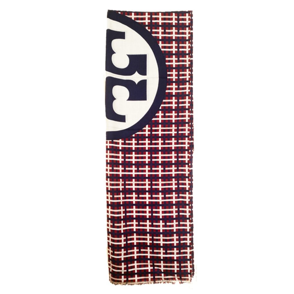 Tory Burch Princess Plaid Oblong Multicolor Scarf - Picture 3 of 5